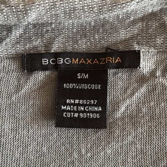 BCBGMaxazria Women’s Small/Medium Long Open Cardigan Sharkbite Hem Cowl - Picture 7 of 7